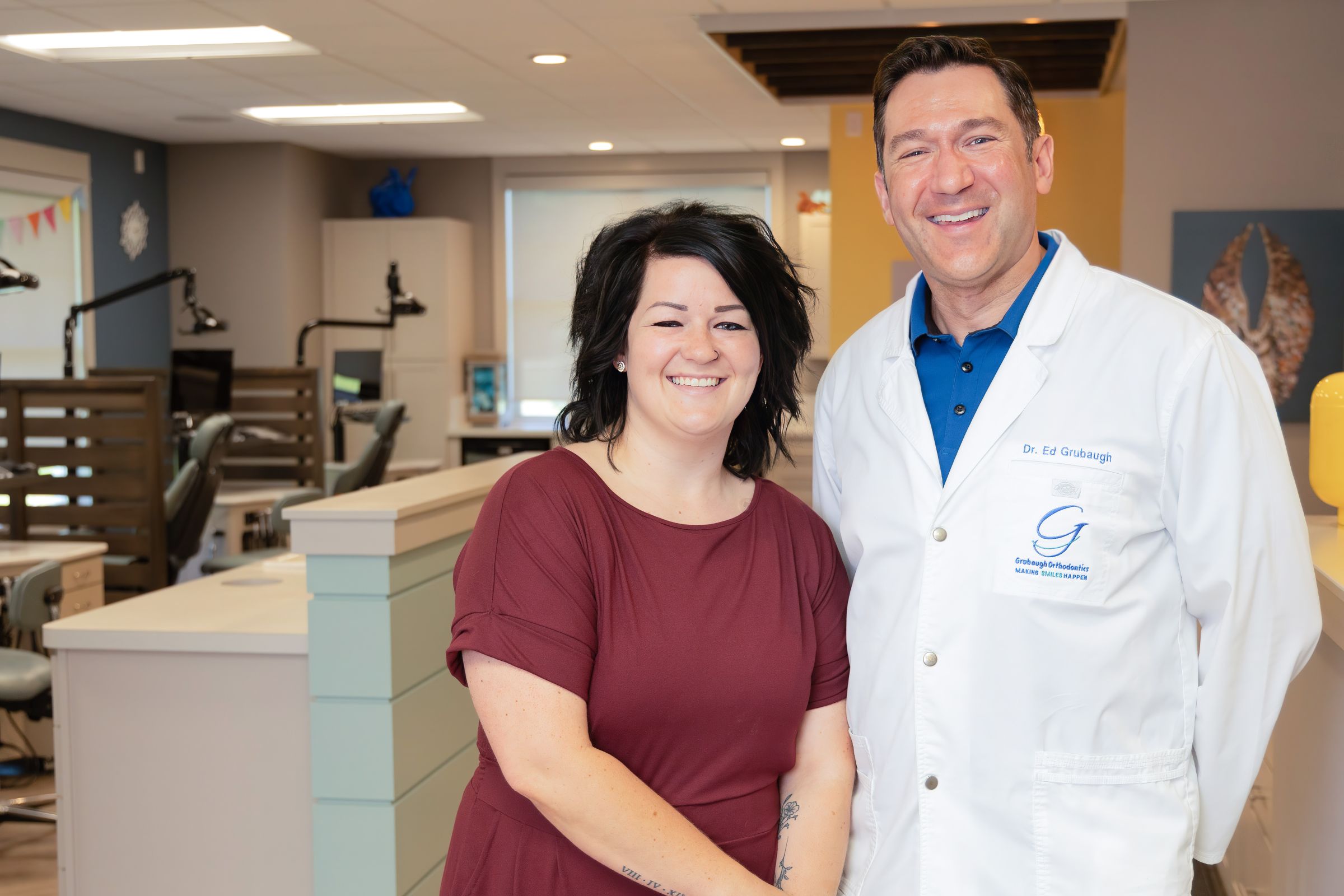 dr. grubaugh smiling with patient